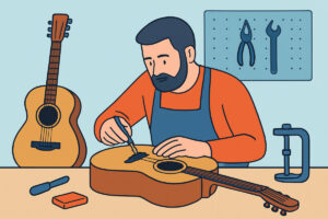 Akustisen kitaran luthier-työ – käytäntö soittajalle