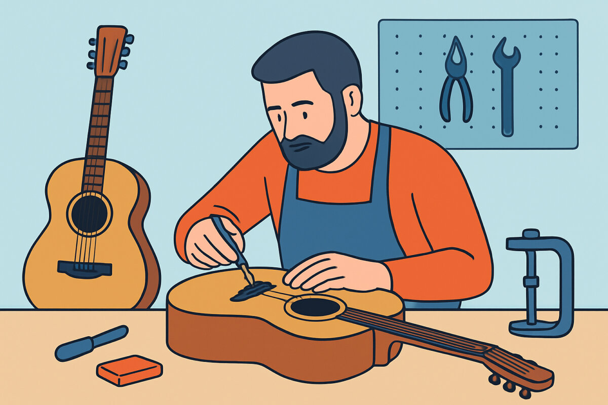Akustisen kitaran luthier-työ – käytäntö soittajalle